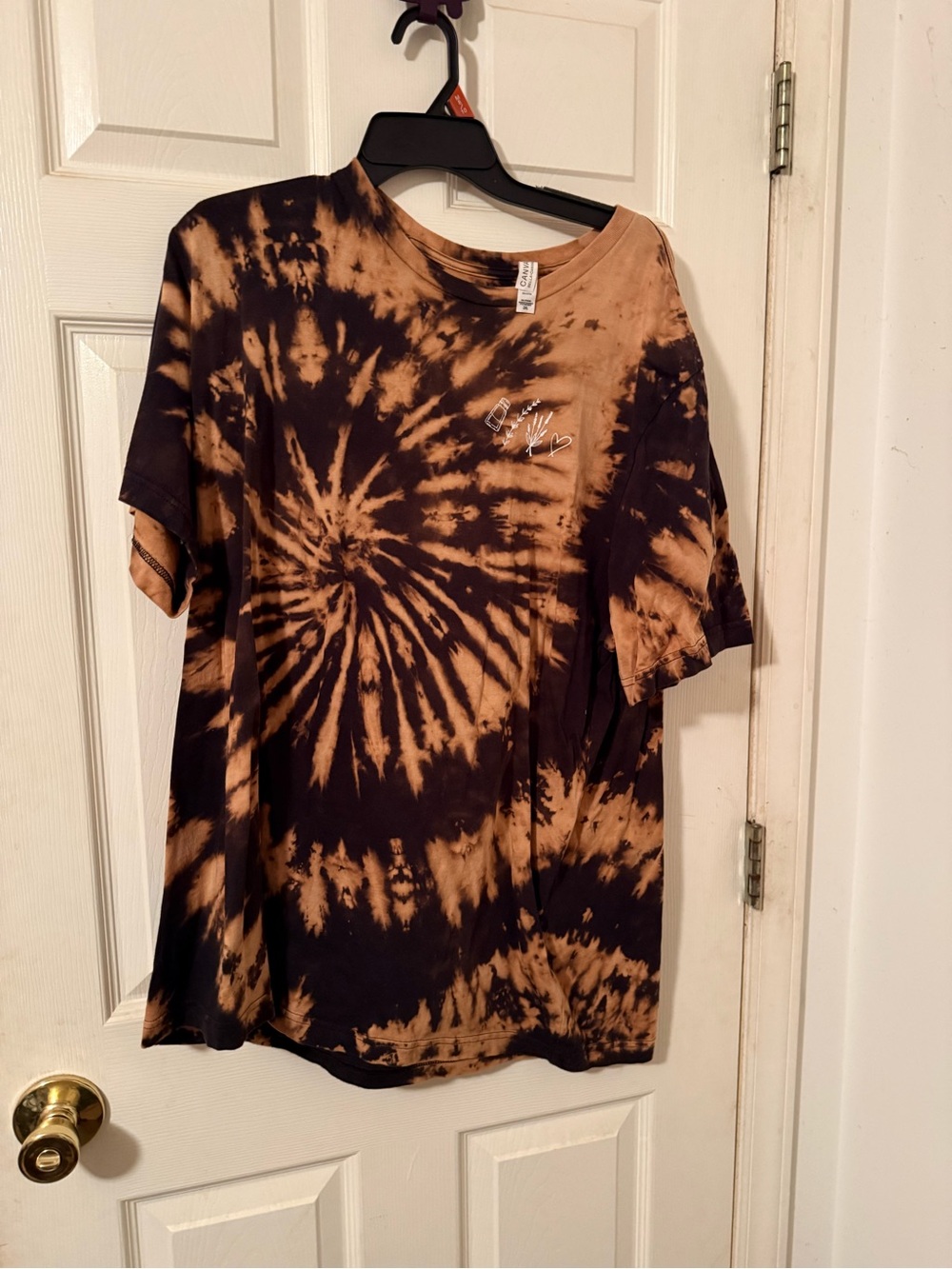 Bella Canvas Tie-Dye practical magic Short Sleeve Tee - Black & Brown